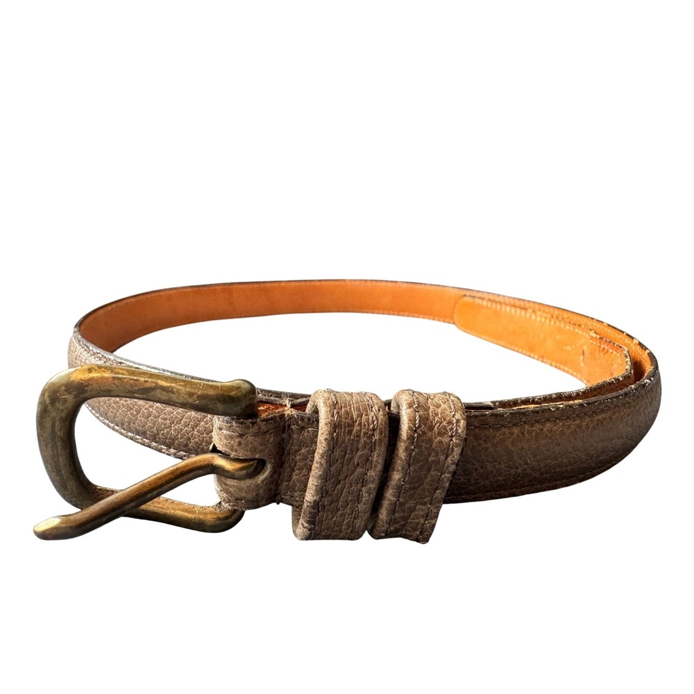 Vintage Coach Leather Belt Solid Brass Buckle Made in NYC size 26